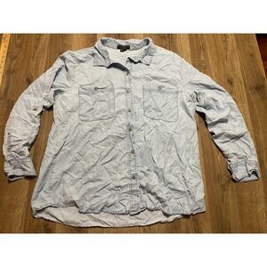 Sanctuary Shirt, Women's Size XXL, Blue, Jean, Button Up, Long Sleeve, Pocket